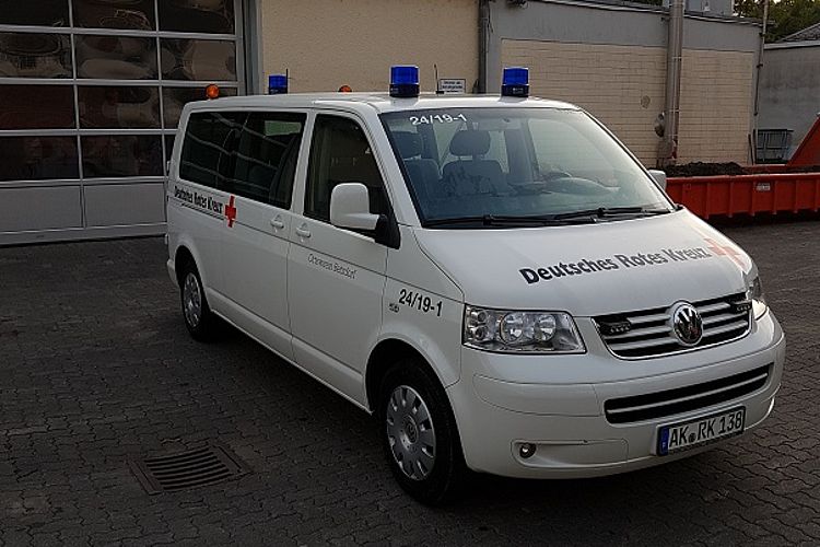 Dreiviertelansicht MTW der DRK Bereitschaft Betzdorf.