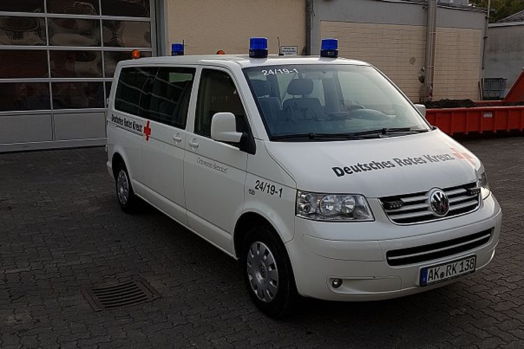 Dreiviertelansicht MTW der DRK Bereitschaft Betzdorf.