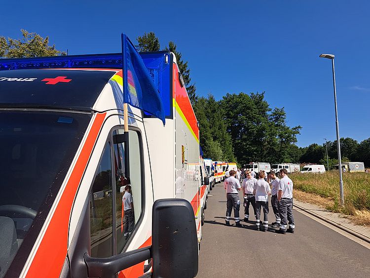 Rast beim KFZ Marsch am 25.07.2026 der SEG des Landkreises Altenkirchen