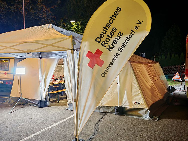 Das Foto zeigt unser Sanitätszelt am Betzdorfer Schützenfest 2025