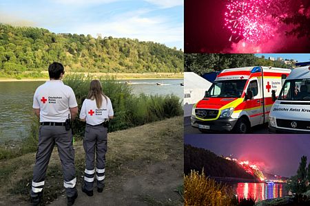 Collage zu den Sanitätswachdienst Rhein in Flammen 2026