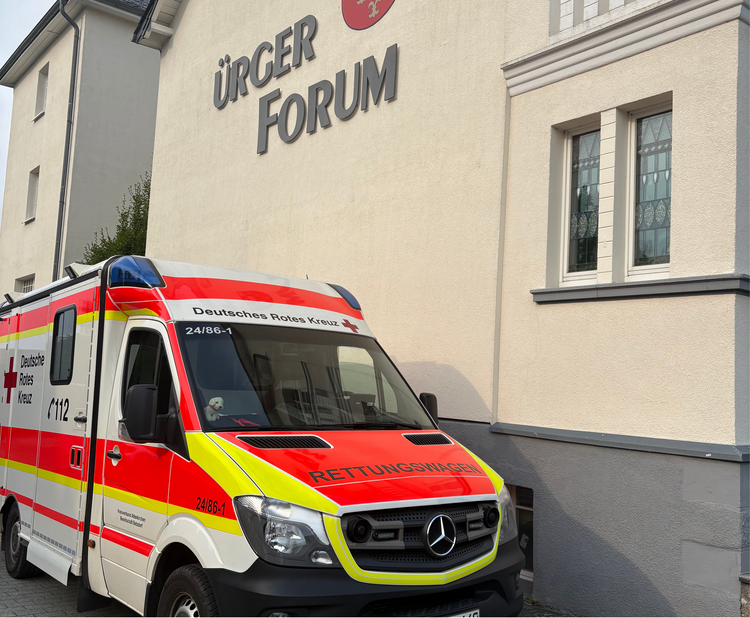 Betreuungsstelle für Betroffene der Evakuierung im Bürgerforum Gebhardshain, (Foto: DRK)