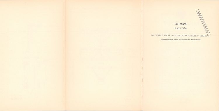 Gesamtansicht Patentschrift Nr. 139432 mit Titelblatt und Umschlag