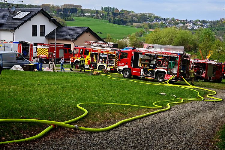 Feuerwehr, während der Feuerwehrübung am 18.04.2026 in Steinebach.