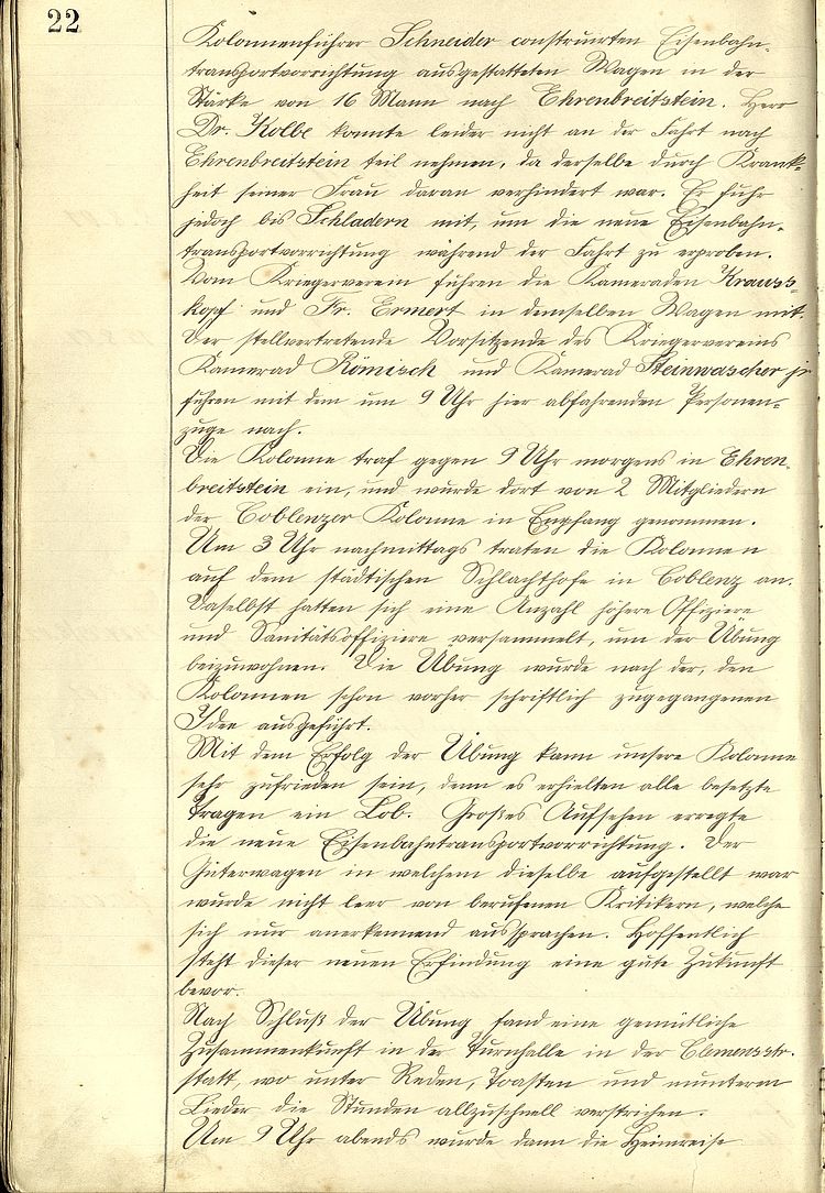 Ausschnitt Protokollbuch, Einträge zwischen dem 15.08. bis zum 1.09. 1901