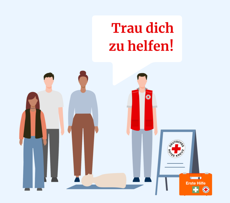 Woche der Wiederbelebung 2026, Trau dich zu helfen! (Bild: DRK)