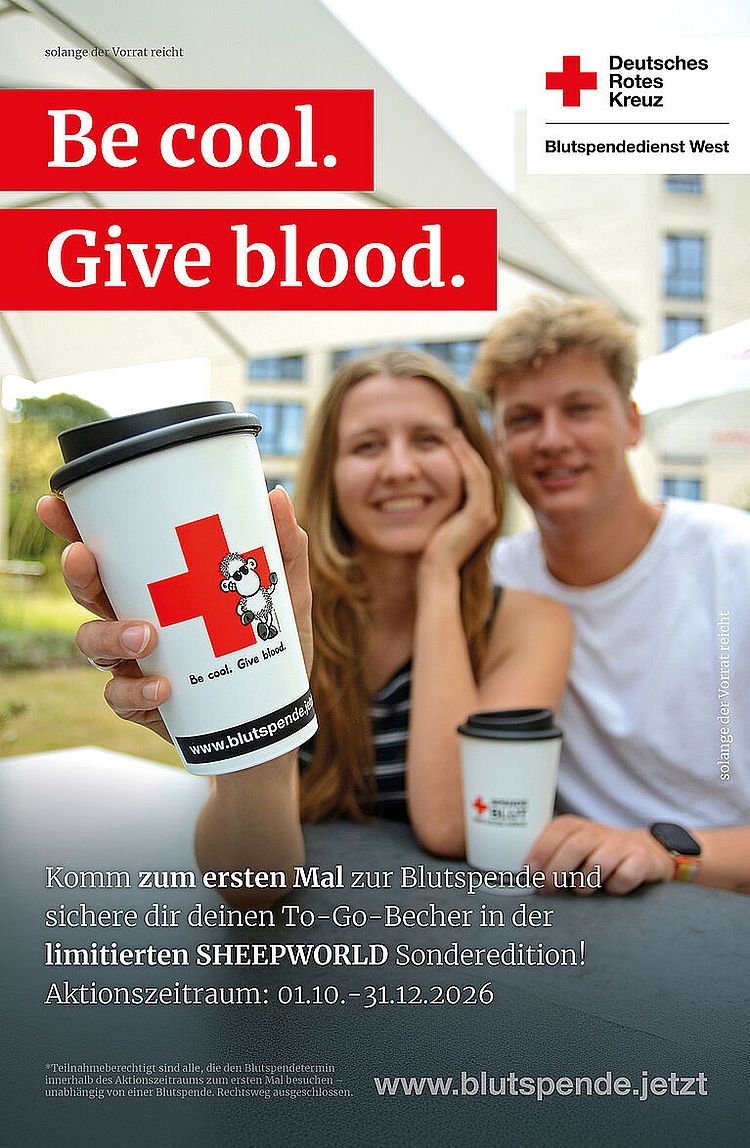 Coffee to-go-Becher der Neuspender-Kampagne, (Foto: DRK-Blutspendedienst West) 